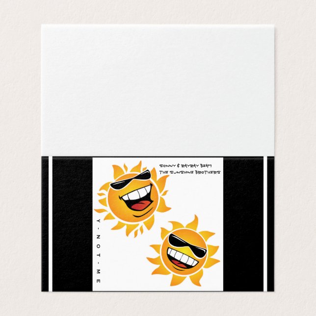 JETZT DIE SONNENSCHIENBRÜDER-FALSCHKARTE (Außenseite Aufgefaltet)