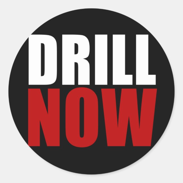 JETZT Drill Runder Aufkleber (Vorderseite)