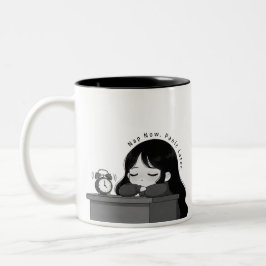 Jetzt ein Nickerchen, später Panik Relatable Chibi Zweifarbige Tasse