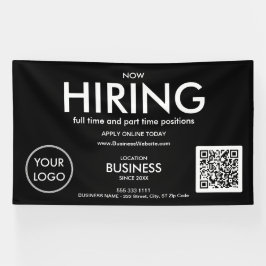 Jetzt einstellen Sie den QR-Code für moderne Black Banner