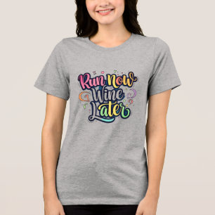 Jetzt fahren, Wein später - farbenfroh handGezeich Tri-Blend Shirt