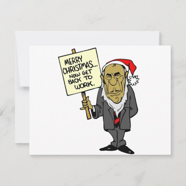 Jetzt geht's zurück zum Weihnachtsbock Feiertagskarte (Vorderseite)