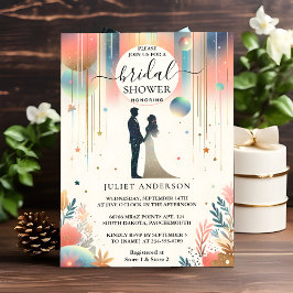 Jetzt Glam Bright Pastel Ombre Glitzer Brautparty Einladung