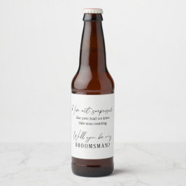 Jetzt handeln überraschend Brautparty Vorschlag Bierflaschenetikett