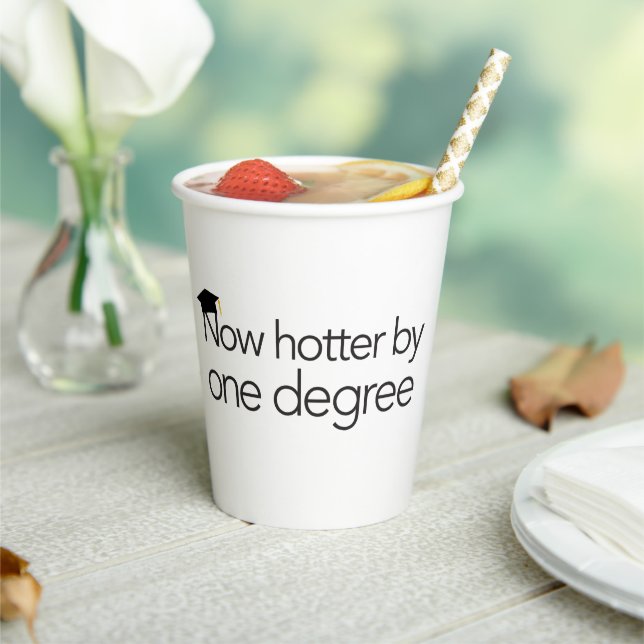 Jetzt heißer durch einen Grad Papier-Cup Pappbecher (In Situ)