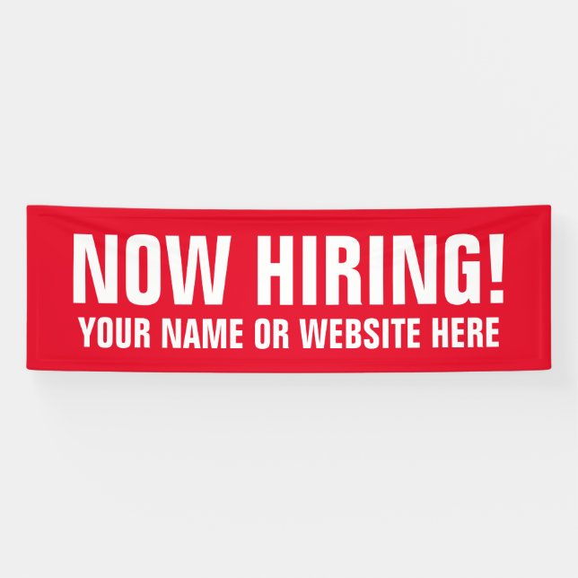 JETZT HIRING große individuelle Outdoor-Banner für Banner (Horizontal)