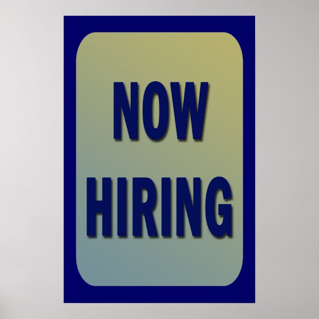 JETZT HIRING Poster (Vorne)