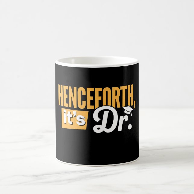 Jetzt ist es Dr. Doktorand Doktorat Doktortitel Kaffeetasse (Mittel)