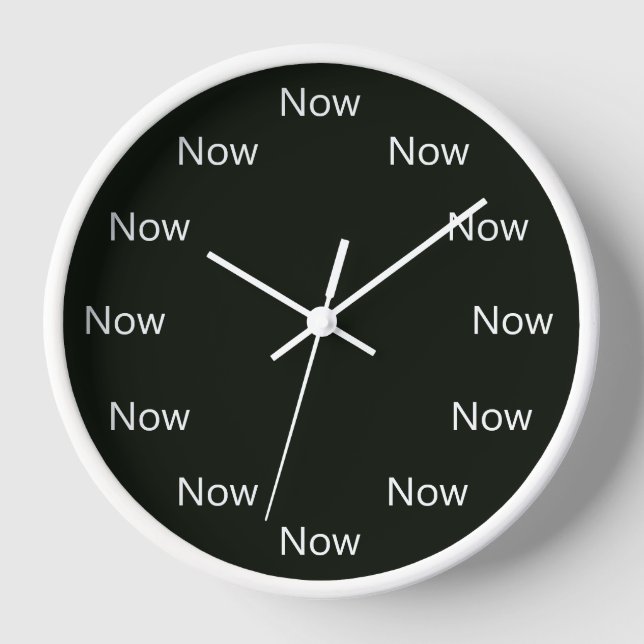Jetzt ist Zen™ - Mindfulness Taoist Buddhist Black Uhr (Vorderseite)