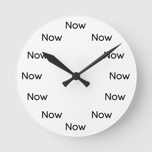 Jetzt ist Zen™ - Mindfulness Taoist Buddhist Runde Wanduhr (Vorderseite)