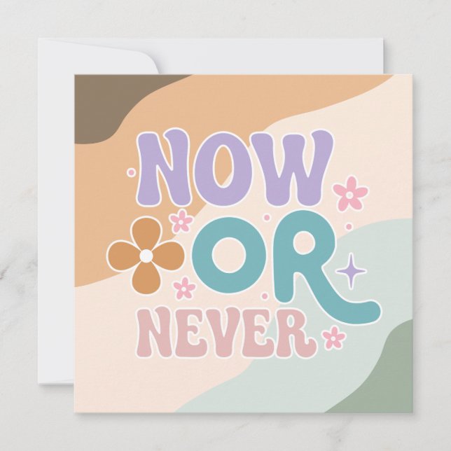 Jetzt oder nie | Inspirationskurskarte (Vorderseite)