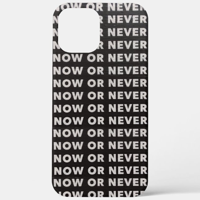 JETZT ODER NIEMALS SCHWARZ UND WEISS Case-Mate iPhone HÜLLE (Rückseite)