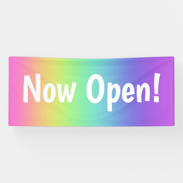 Jetzt öffnen! Regenbogenbanner Banner (Horizontal)