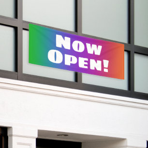 Jetzt öffnen! Regenbogenbanner Banner