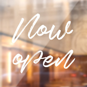 Jetzt öffnen wir das moderne Business Fensteraufkleber