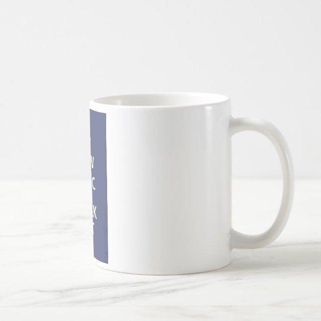 Jetzt Panik und flippen heraus aus Kaffeetasse (Rechts)
