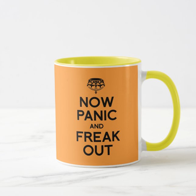 JETZT PANIK UND FREAK OUT.png Tasse (Rechts)