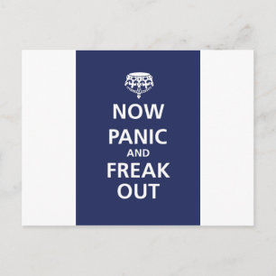 Jetzt Panik und Freak-out Postkarte
