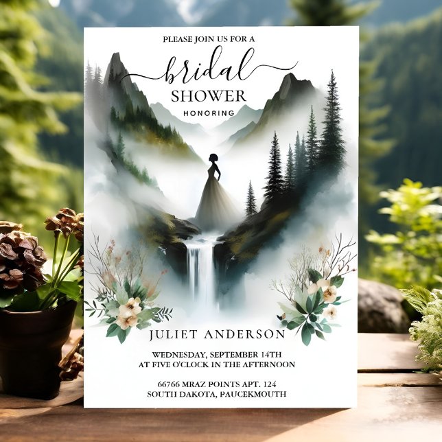 Jetzt River Rain Cloud Smoky Mountain Brautparty Einladung (Von Creator hochgeladen)