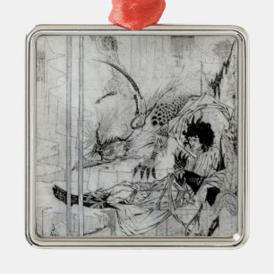 Jetzt sah König Arthur das suchende Tier Silbernes Ornament