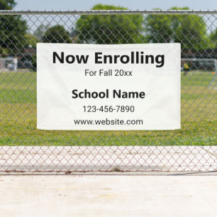 Jetzt Schwarz-weiß School Phone Website eintragen Banner