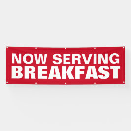 Jetzt servieren Frühstück rot kühl Business-Zeiche Banner