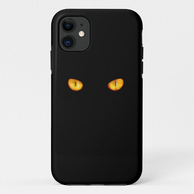 Jetzt sieht er dich schwarze Katze Case-Mate iPhone Hülle (Rückseite)