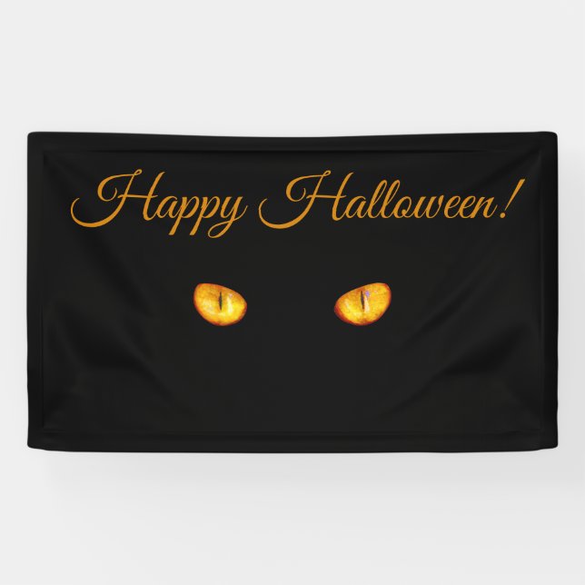 Jetzt sieht er dich schwarzen Katze hinzufügen Tex Banner (Horizontal)