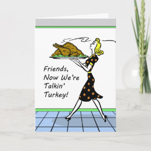 Jetzt sind wir Talkin die Türkei, Vintages Feiertagskarte