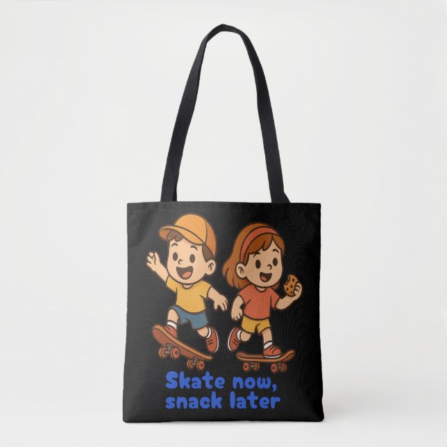 Jetzt skaten, später snacken tasche (Vorderseite)