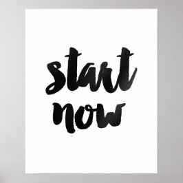 "Jetzt starten" - Motivierend Zitatposter Poster