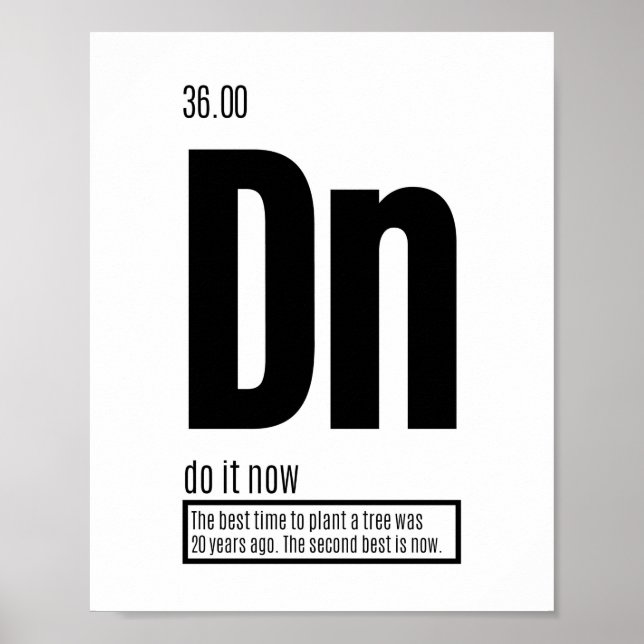 Jetzt tun - grundlegende Erfolgsfaktoren Poster (Vorne)