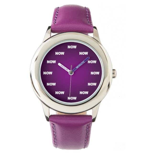 "JETZT" Uhr (Lila) (Vorderseite)