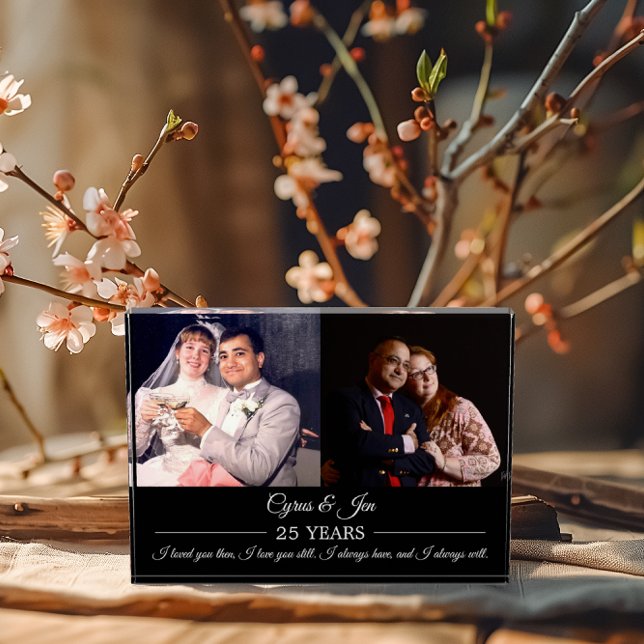 Jetzt und dann Fotos Silver Text Anniversary Foto (Von Creator hochgeladen)