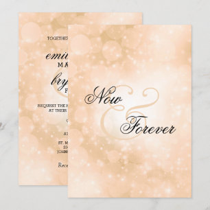 Jetzt und für immer Peach Wedding Einladung