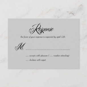 Jetzt und für immer UAWG/Hochzeitskarten RSVP Karte