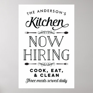 Jetzt Vergnügen Personalisierte Küche drucken Poster