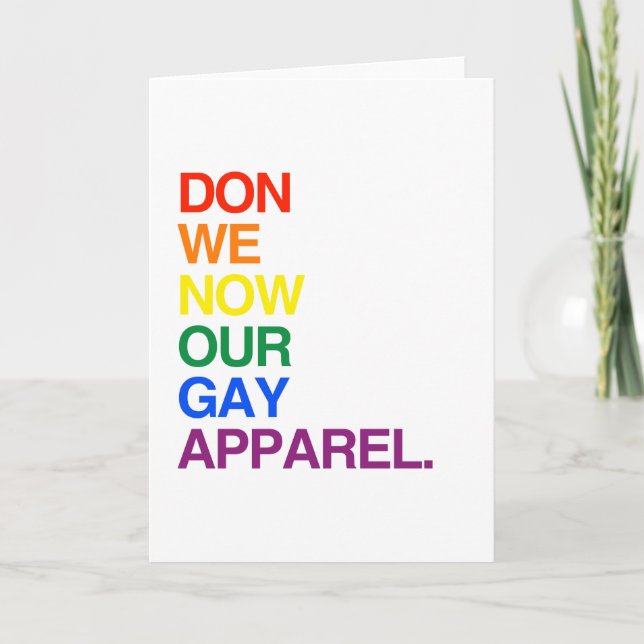 JETZT WIR DON UNSER HOMOSEXUELLES KLEID - .PNG KARTE (Vorderseite)