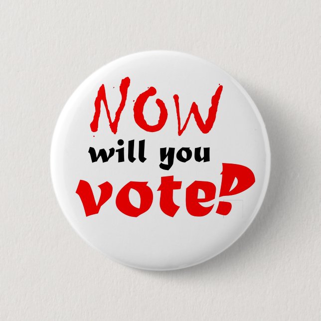 JETZT wirst du abstimmen? Button (Vorderseite)