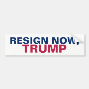 Jetzt zurücktreten, der Trump-Widerstand Autoaufkleber