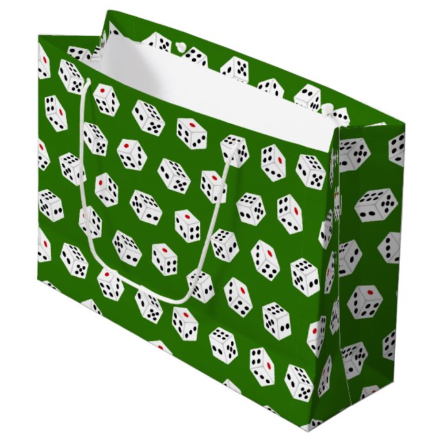 Jeu amusant Casino dice motif de fête sac (Devant Angle)