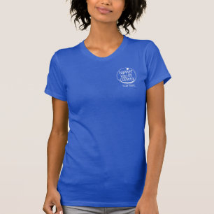 Jeu blanc du T-shirt HVC du logo des femmes