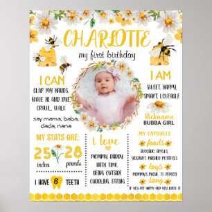 Jeu d'anniversaire d'abeille - tableau de bord 106