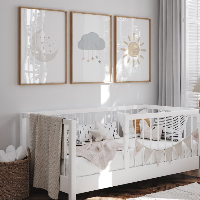 Jeu de 3 lune de boho, nuage, empreinte solaire (Créateur téléchargé)