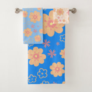 Jeu de 3 Retro Floral Pattern ensemble de serviett