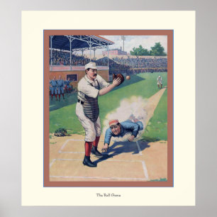 Jeu de balle ~ Poster de baseball Vintage