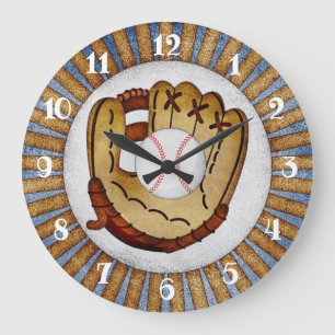 Jeu De Baseball Mur Horloge Sports Joueur De Baseb
