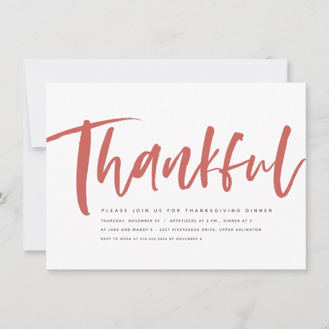 Jeu de brosse de remerciement Invitation de Thanks (Devant)
