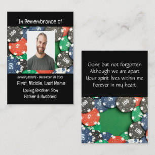 Jeu de carte de poker Invitation Memorial Service