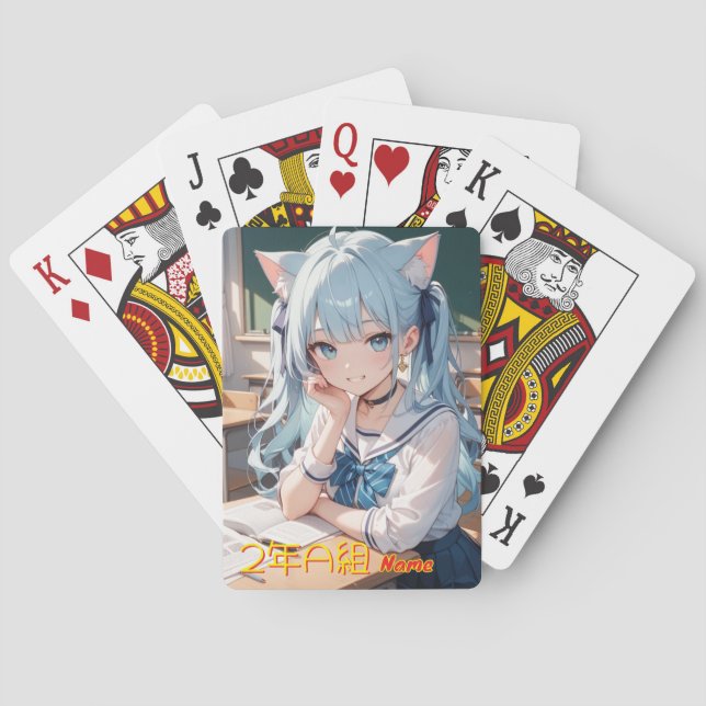JEU DE CARTES 学校に通う猫耳娘 (dos)